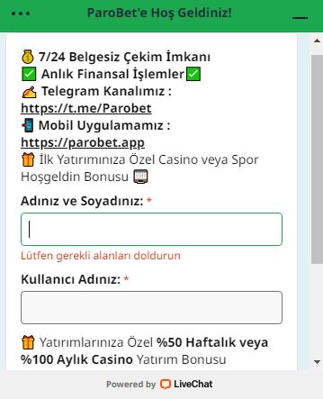parobet canlı destek